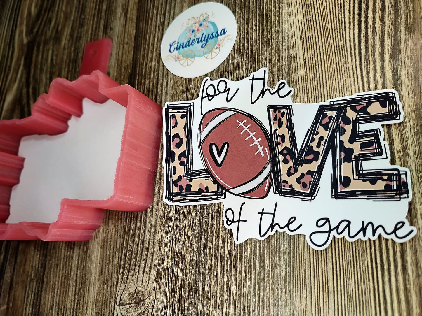 Football: For the Love of the game leopard Cardstock Silicone Mold, Aroma Bead Molds, Car Freshener Mold, Premium Cardstock Images