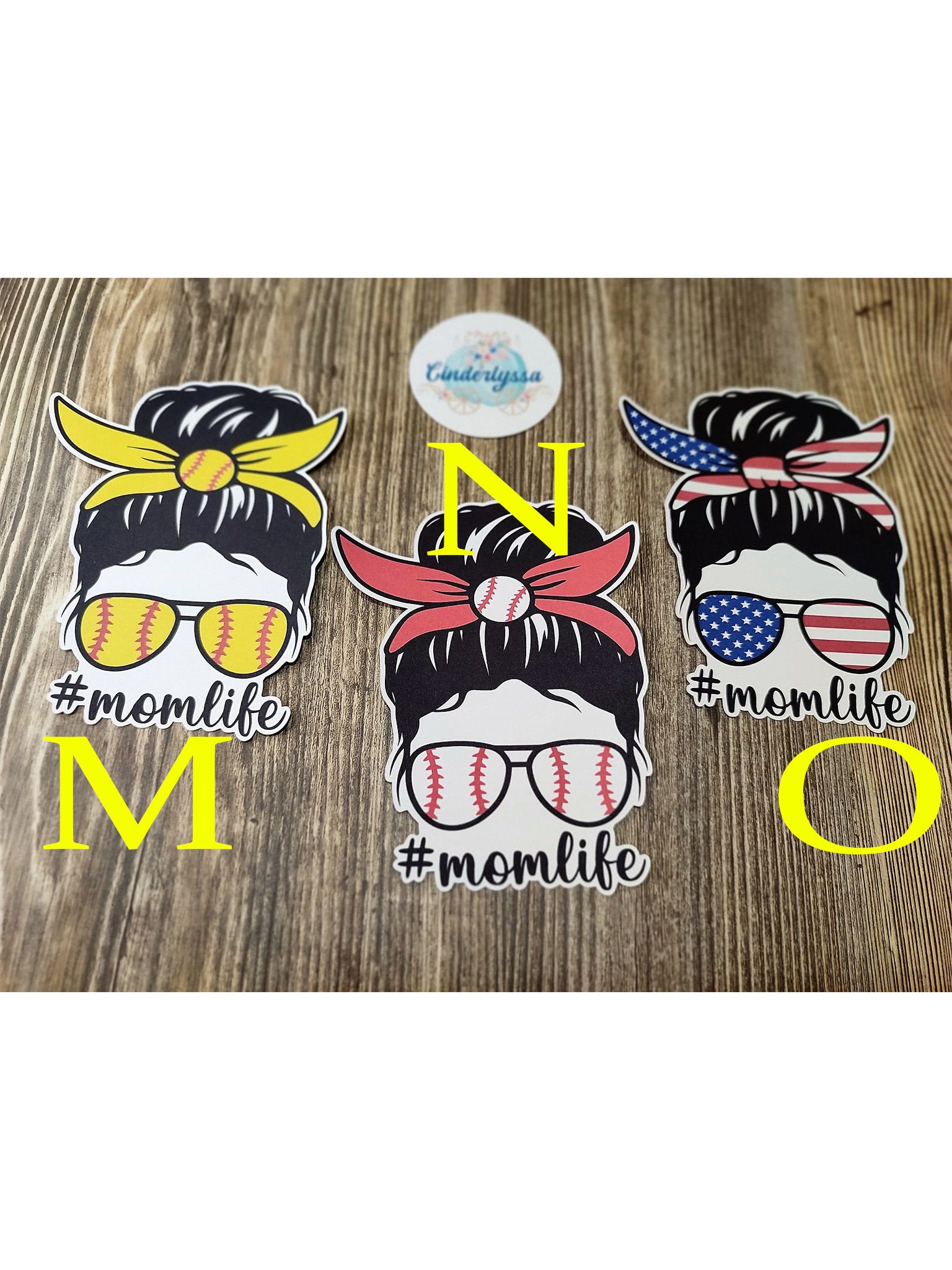 Mom Life: Messy Bun Girl-Glasses Buffalo Plaid, Leopard, Tie Dye Silicone Mold, Aroma Bead Molds, Car Freshie Mold, Premium Cardstock Images