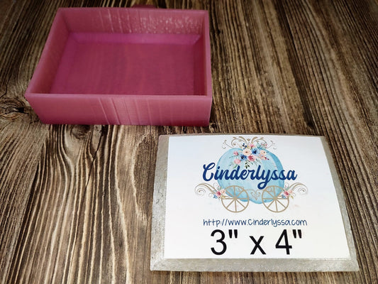 Rectangle Cardstock/Picture With Beveled Edge Silicone Mold, Aroma Bead Molds, Car Freshener Mold