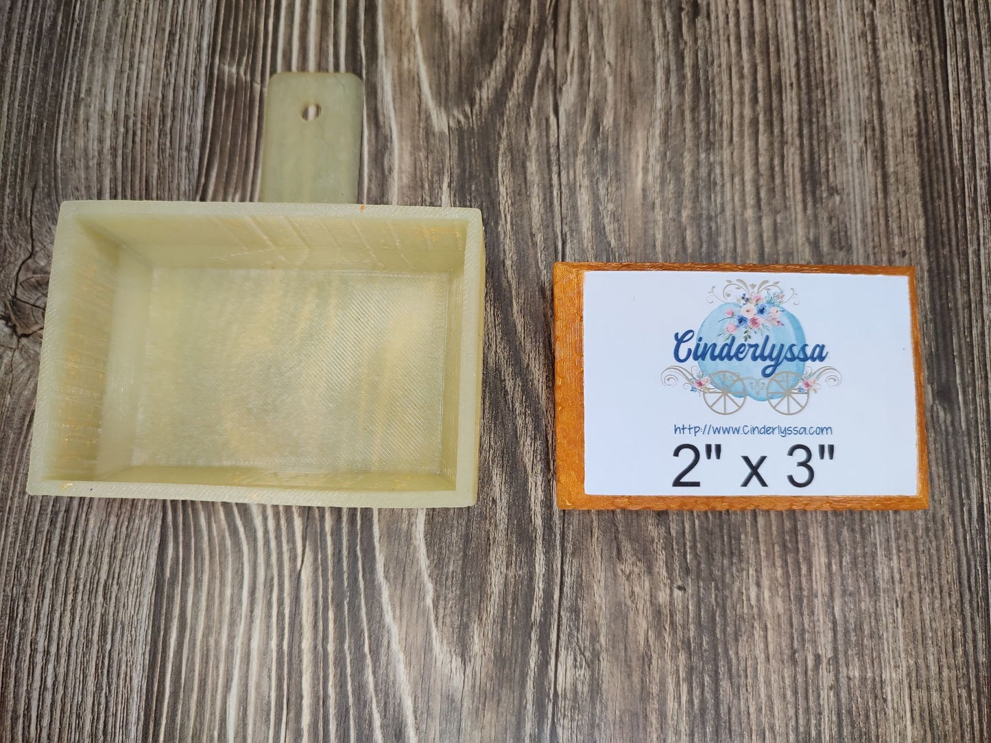 Rectangle Cardstock/Picture With Beveled Edge Silicone Mold, Aroma Bead Molds, Car Freshener Mold