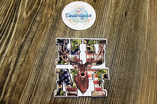 Hunt Deer: American Flag and Camo Silicone Mold, Aroma Bead Molds, Car Freshener Mold, Premium Cardstock Images