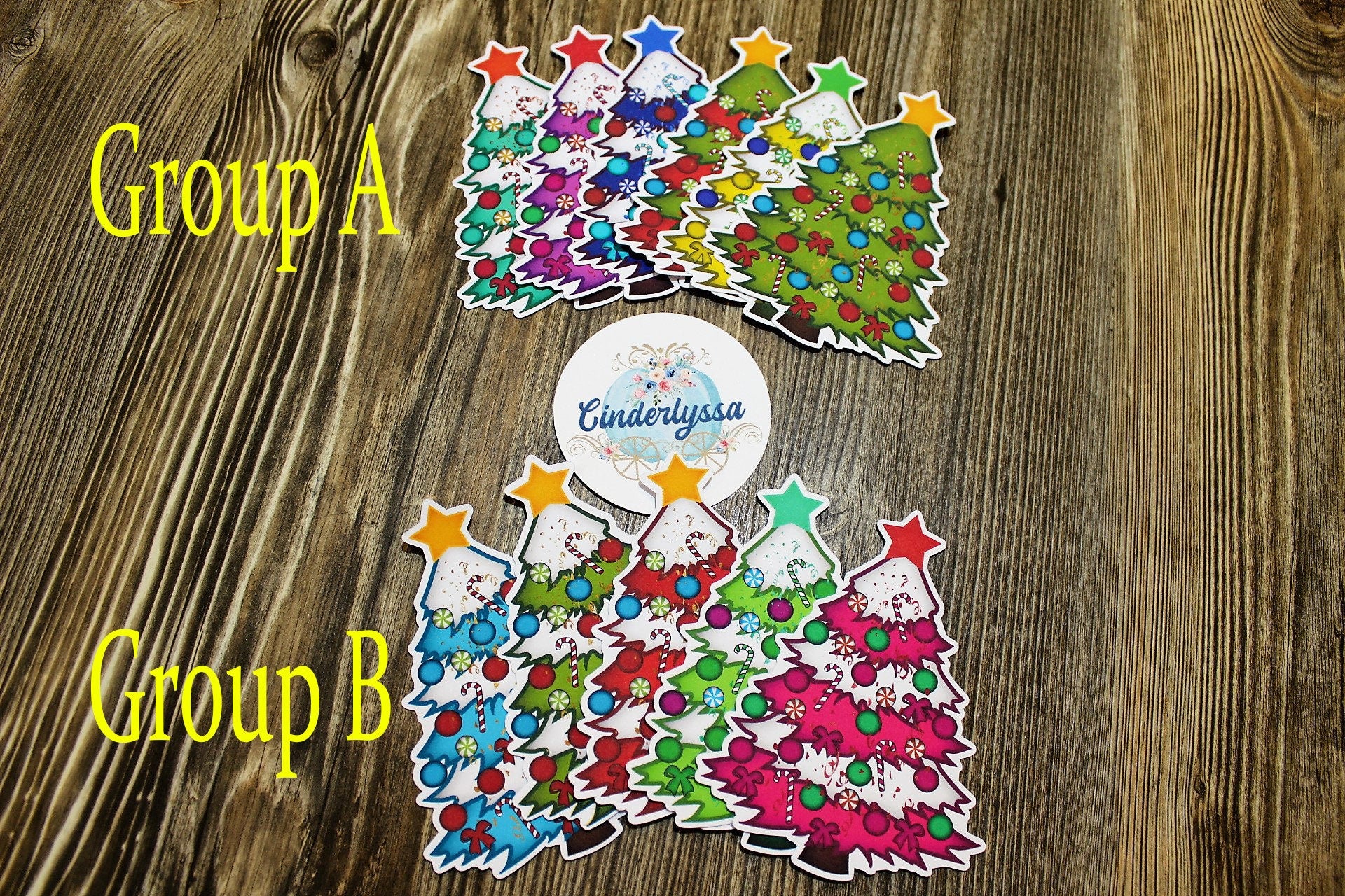 Christmas Tree Multiple Images Silicone Mold, Aroma Bead Molds, Car Freshener Mold, Premium Cardstock Images