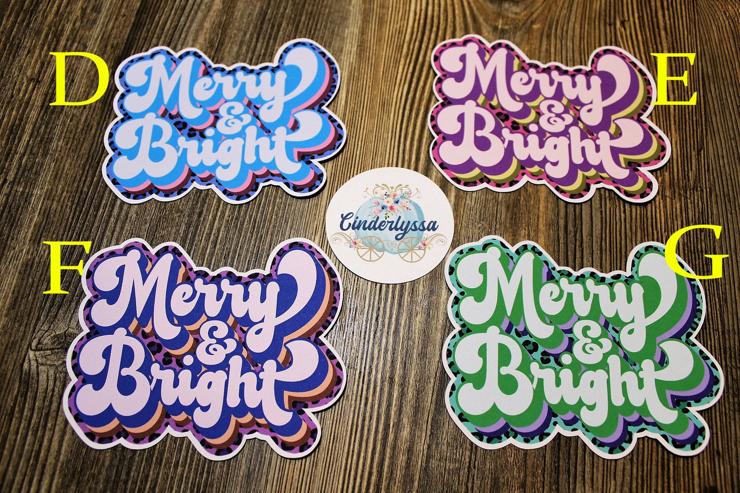 Merry and Bright Retro Silicone Mold, Aroma Bead Molds, Car Freshener Mold