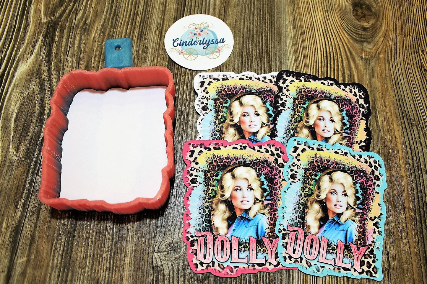 Dolly Parton Silhouette with Leopard Silicone Mold, Aroma Bead Molds, Car Freshener Mold, Premium Cardstock Images