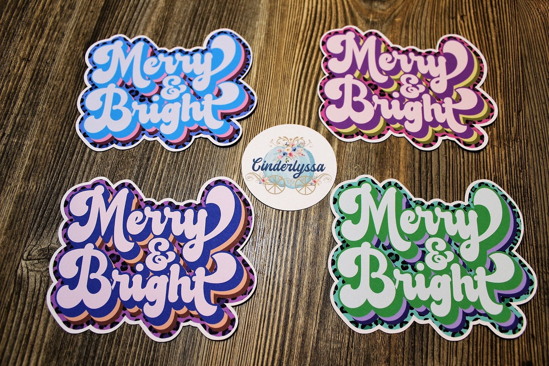 Merry and Bright Retro Silicone Mold, Aroma Bead Molds, Car Freshener Mold