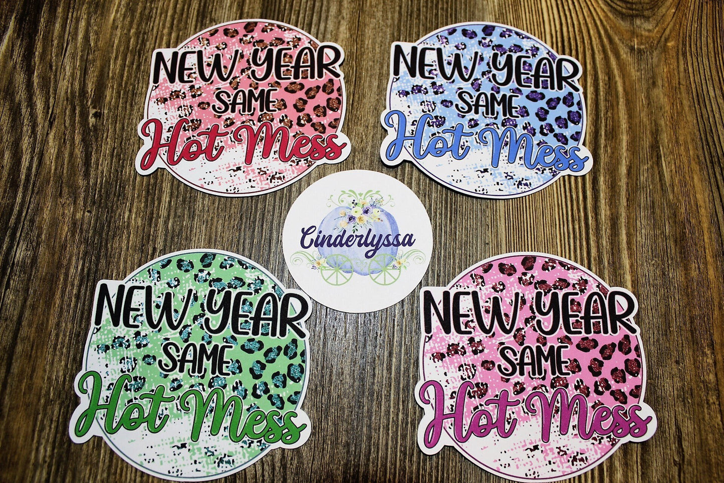 New Year Same Hot Mess Multiple color Silicone Mold, Aroma Bead Molds, Car Freshener Mold