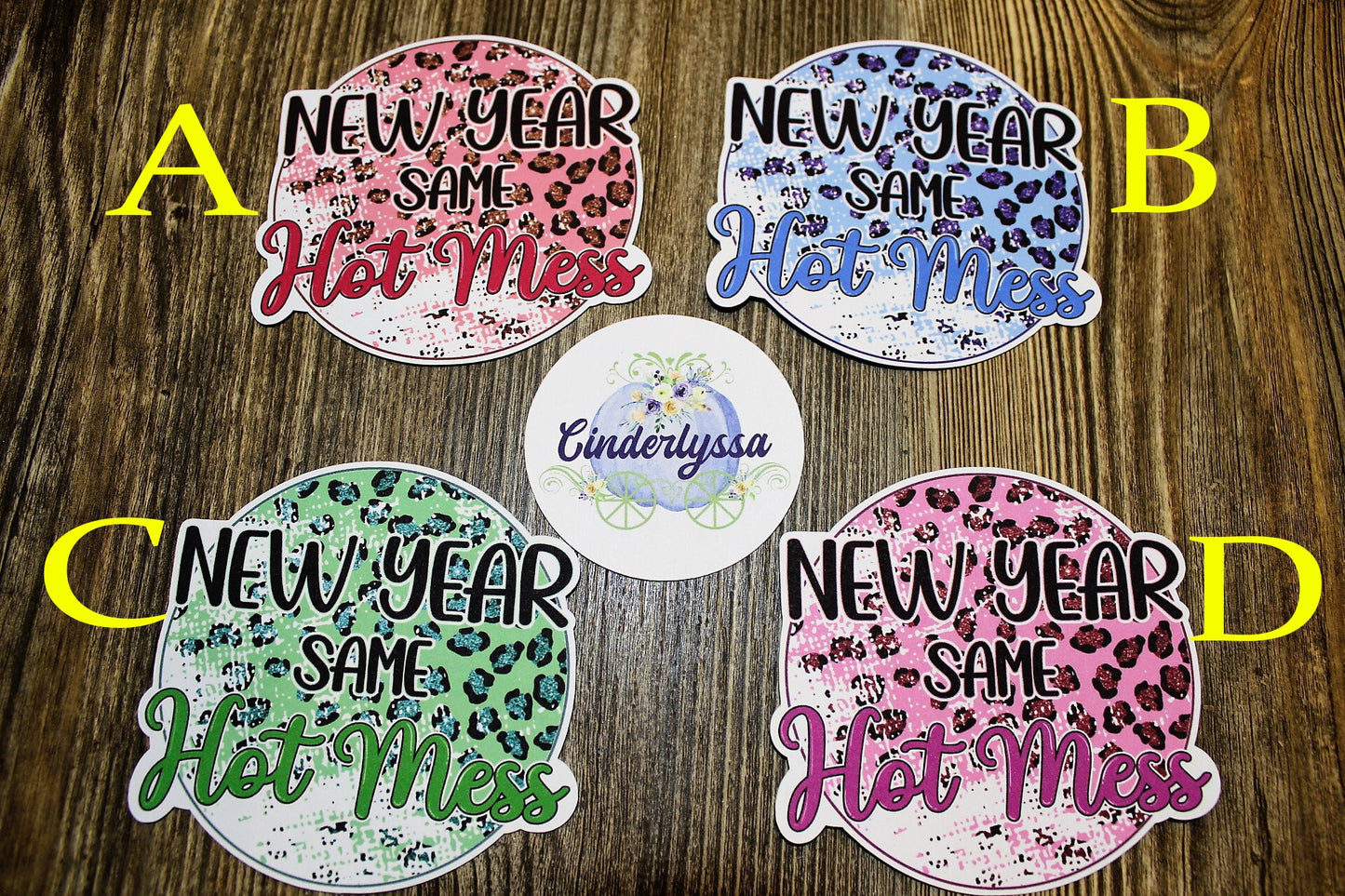 New Year Same Hot Mess Multiple color Silicone Mold, Aroma Bead Molds, Car Freshener Mold