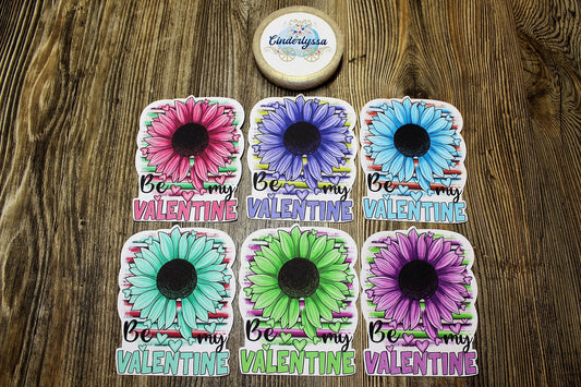 Sunflower Be My Valentine: Western Background with Hearts Silicone Mold, Aroma Bead Molds, Car Freshener Mold