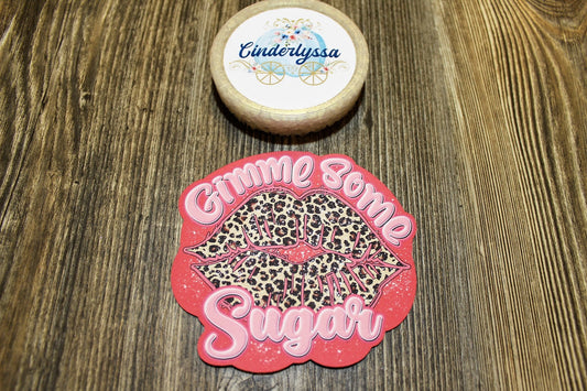 Gimme Some Sugar Lips: Leopard Print Silicone Mold, Aroma Bead Molds, Car Freshener Mold