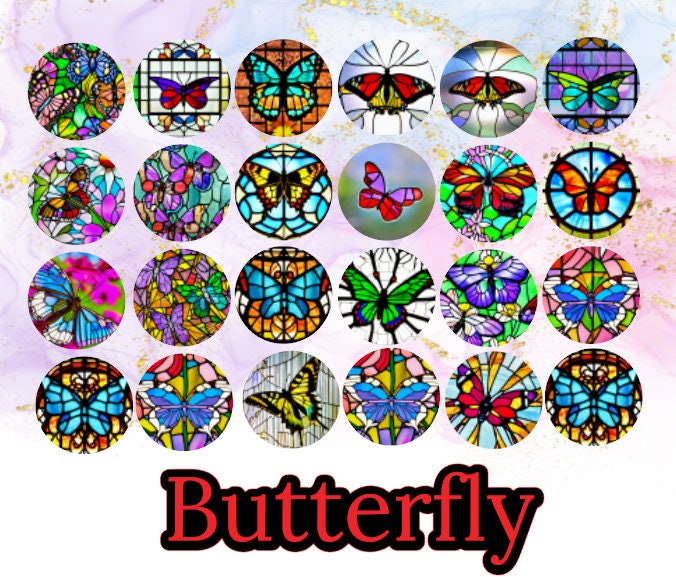 3 inch Round Butterfly Cardstock Only for freshies -NO MOLD: Silicone Mold, for Aroma Bead Molds, Car Freshener, Premium Cardstock Images