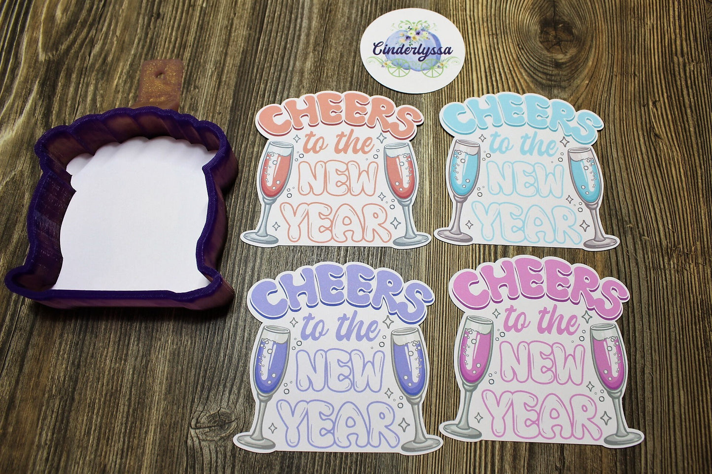 Cheers to the New Year: Champagne Glasses Silicone Mold, Aroma Bead Molds, Car Freshener Mold