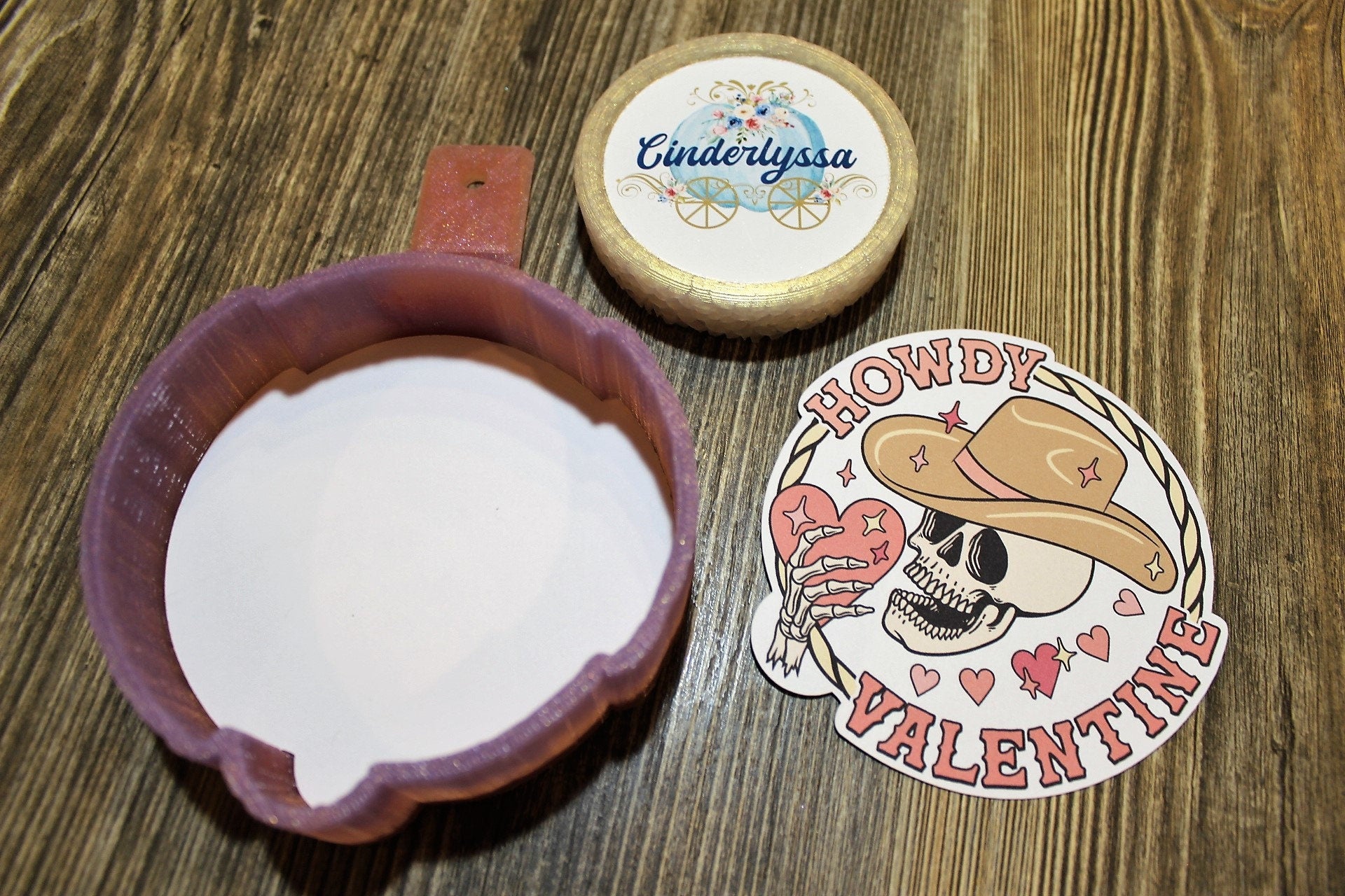 Cowboy Skull: Howdy Valentine with Hearts Silicone Mold, Aroma Bead Molds, Car Freshener Mold