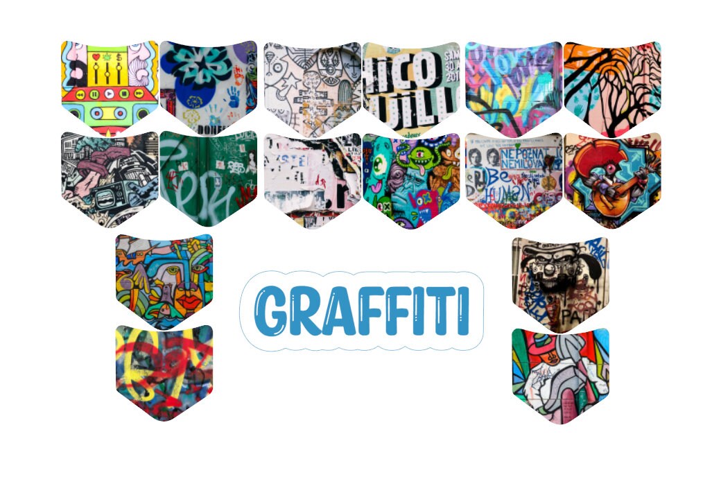 Jean Pocket: Graffiti Image Inserts for Silicone Mold, Aroma Bead Molds, Car Freshener Mold