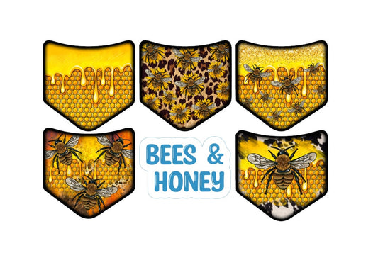 Jean Pocket: Bees & Honey Silicone Mold, Aroma Bead Molds, Car Freshener Mold, Premium Cardstock Images