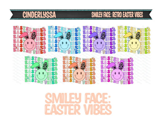 Smiley Face Bunny: Retro Easter Vibes Silicone Mold, Aroma Bead Molds, Car Freshener Mold, Premium Cardstock Images