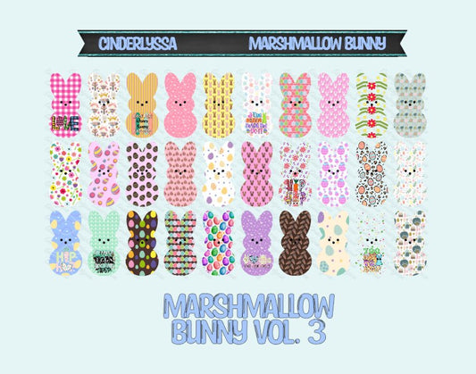 Marshmallow Bunny: Vol. 3 Mix Set Silicone Mold, Aroma Bead Molds, Car Freshener Mold, Premium Cardstock Images