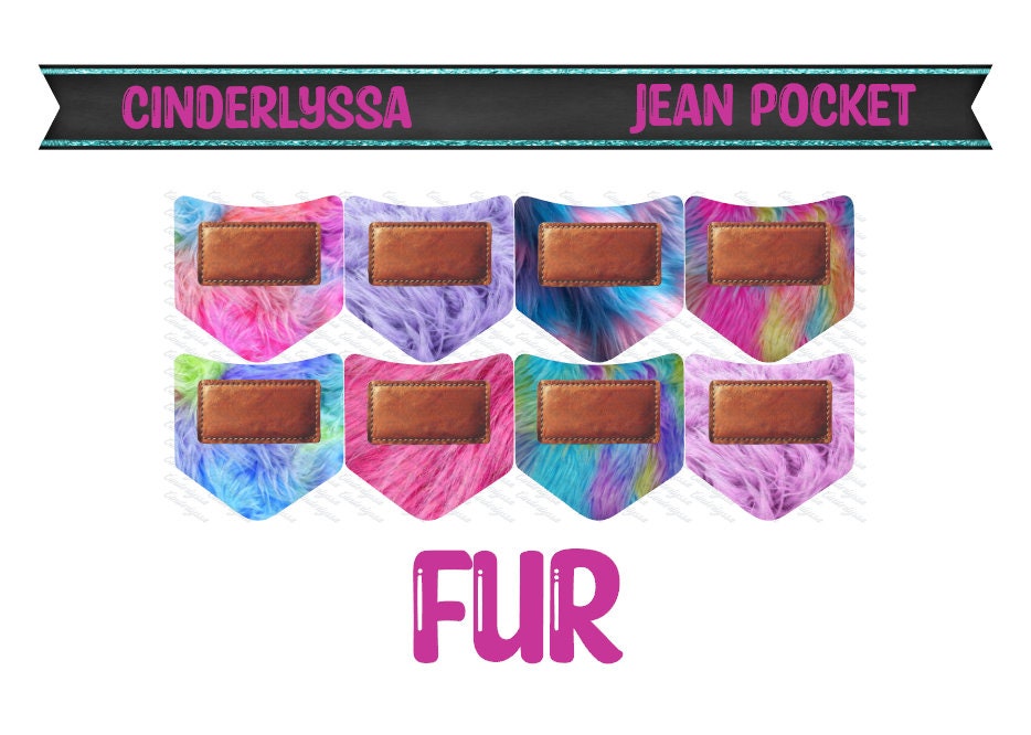 Jean Pocket: Fur Jean Patch Cardstock Image Inserts for Silicone Mold, Aroma Bead Molds, Car Freshener Mold