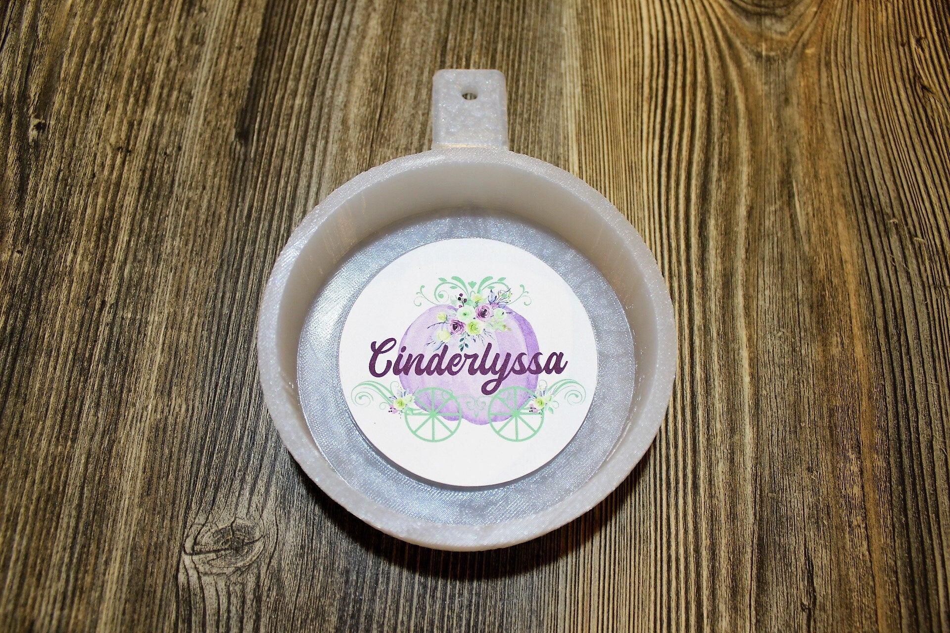 Round Cardstock Holds 3 Inch Picture With .5 Inch Flat Edge Silicone Mold, Aroma Bead Molds, Car Freshener Mold