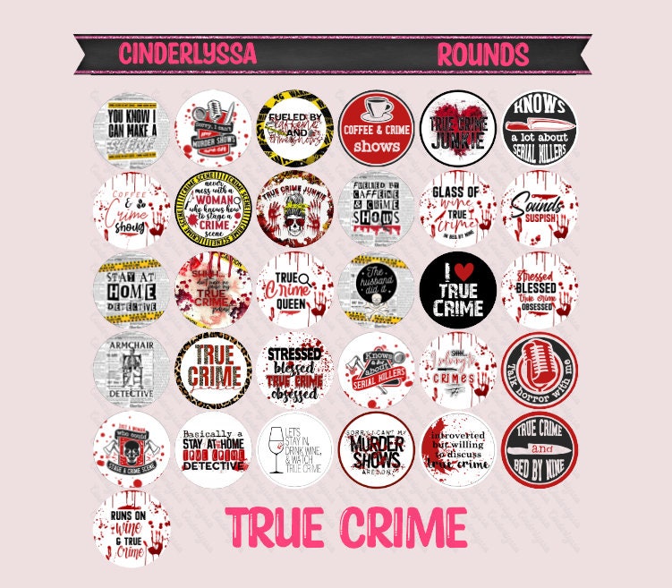 3 inch Round True Crime Cardstock Only for freshies -NO MOLD: Silicone Mold, for Aroma Bead Molds, Car Freshener, Premium Cardstock Image