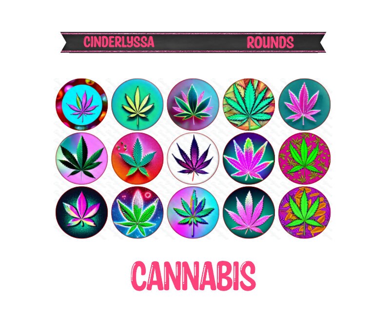 3 inch Round Cannabis Retro Cardstock Only for freshies -NO MOLD: Silicone Mold, for Aroma Bead Molds,Car Freshener, Premium Cardstock Image