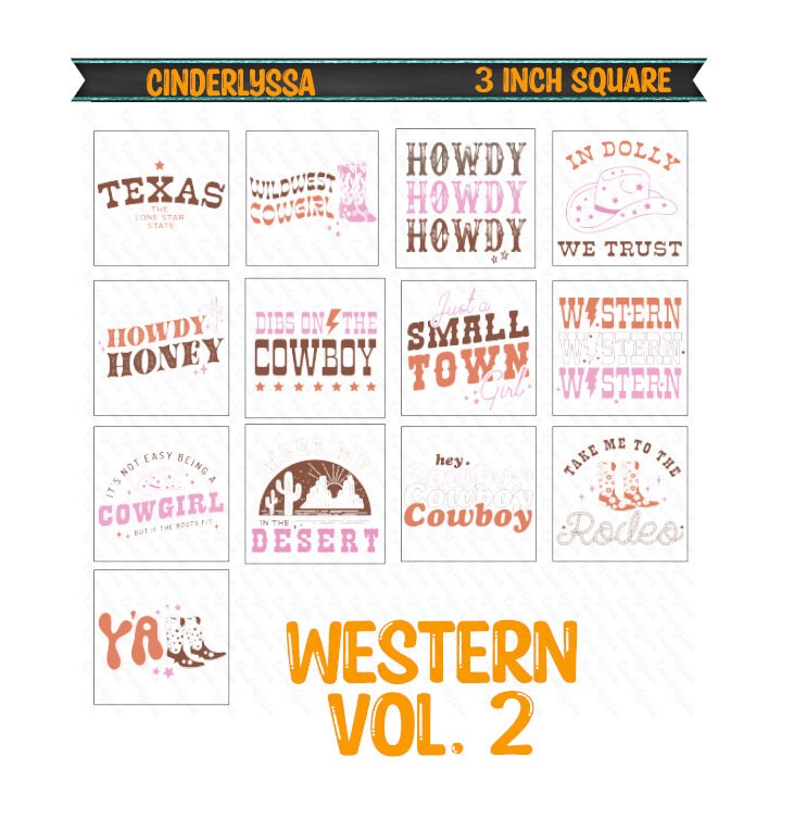 3 inch Square: Western Vol. 2 Cardstock/Picture With Beveled Edge Silicone Mold, Aroma Bead Molds, Car Freshener Mold