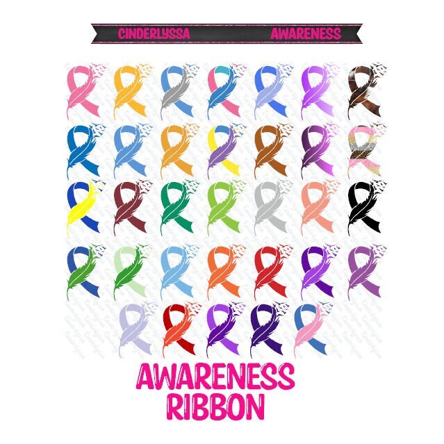 Awareness Ribbons Multiple Designs for Silicone Mold, Aroma Bead Molds, Car Freshener Mold, Premium Cardstock Images