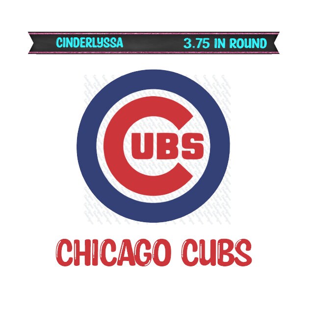 3.75 inch Round: Chicago Cubs Mix for Silicone Mold, for Aroma Bead Molds, Car Freshener, Premium Cardstock Images