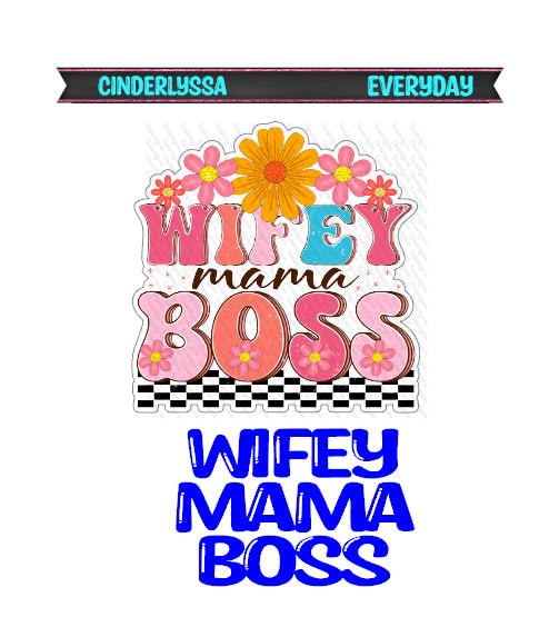 Wifey Mama Boss with Flowers Silicone Mold, Aroma Bead Molds, Car Freshener Mold