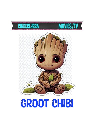 Groot Chibi: Guardians Galaxy, Extraterrestrial Tree Monster Silicone Mold, Aroma Bead Molds, Car Freshener Mold, Premium Cardstock Images