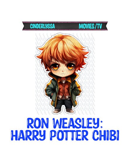 Ron Weasley Chibi: HP - Hogwarts, Wizard, Magic Movie Inspired Silicone Mold, Aroma Bead Molds, Car Freshener Mold, Premium Cardstock Images