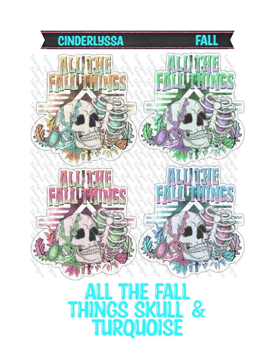 All the Fall Things: Skull and Turquoise Jewelry Western Silicone Mold, Aroma Bead Molds, Car Freshener Mold, Premium Cardstock Images