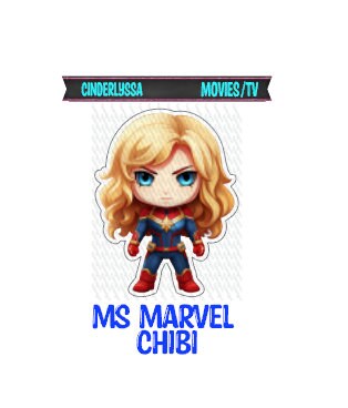 Ms Marvel Chibi: Superhero, Comic Book Character Silicone Mold, Aroma Bead Molds, Car Freshener Mold, Premium Cardstock Images