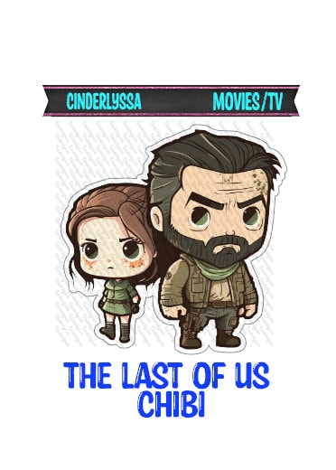 The Last of Us Chibi: Joel & Ellie, Post-apocalyptic, Game Silicone Mold, Aroma Bead Molds, Car Freshener Mold, Premium Cardstock Images