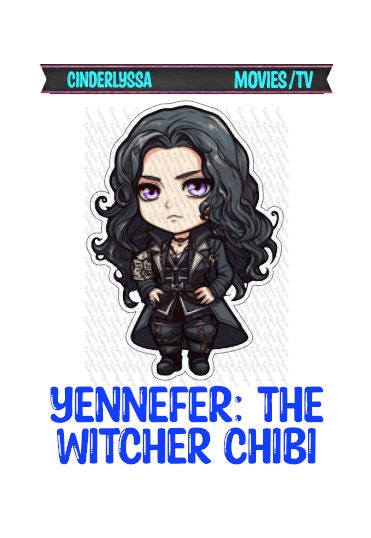 Yennefer Chibi: The Witcher Show & Game Silicone Mold, Aroma Bead Molds, Car Freshener Mold, Premium Cardstock Images