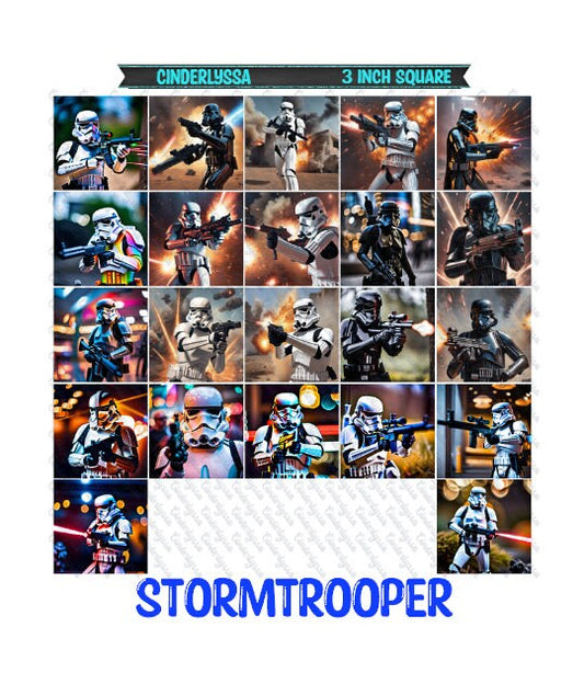 3 inch Square: Stormtrooper Theme Cardstock/Picture With Beveled Edge Silicone Mold, Aroma Bead Molds, Car Freshener Mold