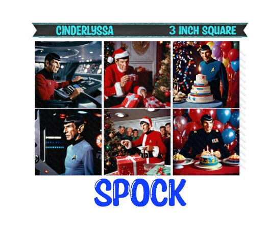 3 inch Square: Spock - Star Trek Theme Cardstock/Picture With Beveled Edge Silicone Mold, Aroma Bead Molds, Car Freshener Mold