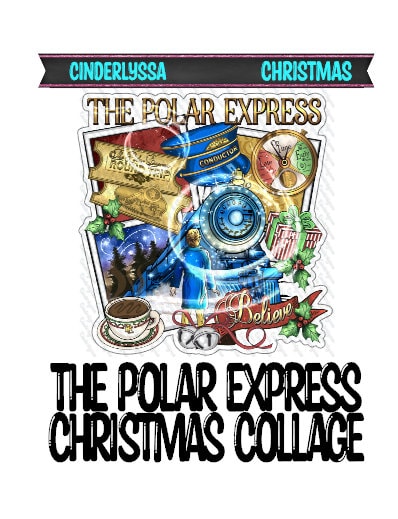 The Polar Express Christmas Collage: Train Silicone Mold, Aroma Bead Molds, Car freshies, Car Freshener Mold, Premium Cardstock Images