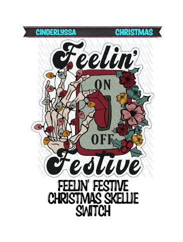 Feelin' Festive Christmas Skellie Switch: Christmas Lights for Silicone Mold, Aroma Bead Molds, Car Freshener Mold, Premium Cardstock Images