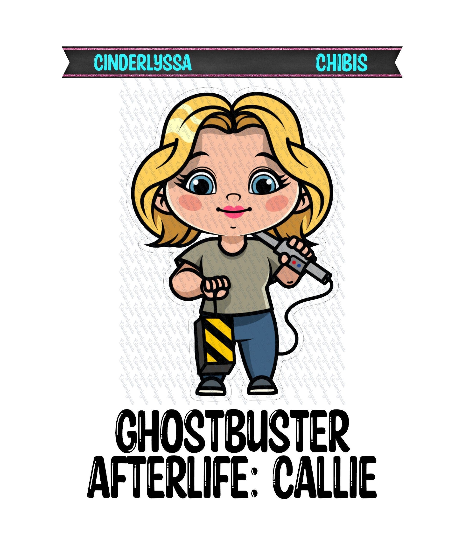 Ghostbuster Afterlife: Callie Spengler Chibi Silicone Mold, Aroma Bead Molds, Car Freshener Mold, Premium Cardstock Images