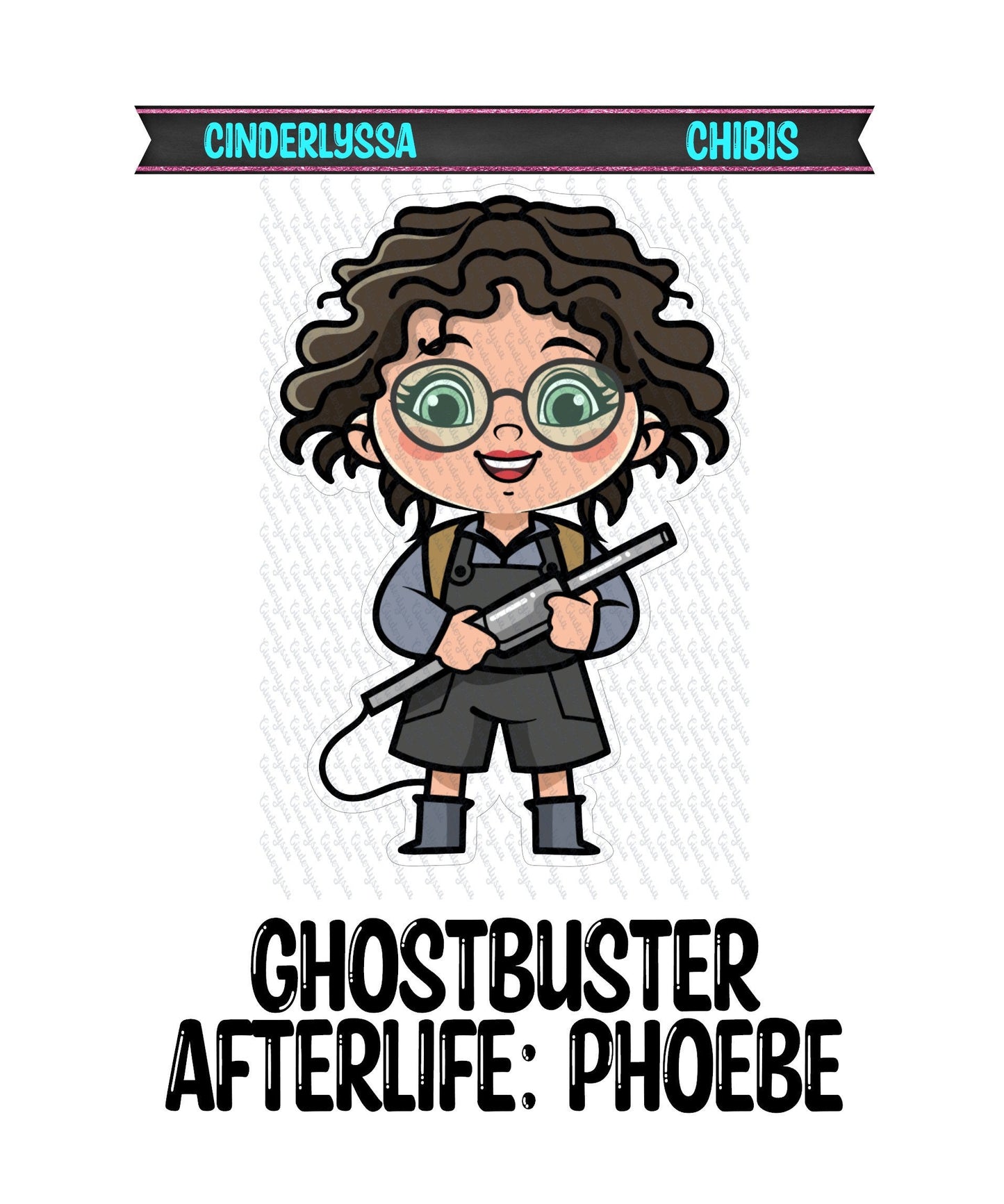 Ghostbuster Afterlife: Phoebe Spengler Chibi Silicone Mold, Aroma Bead Molds, Car Freshener Mold, Premium Cardstock Images