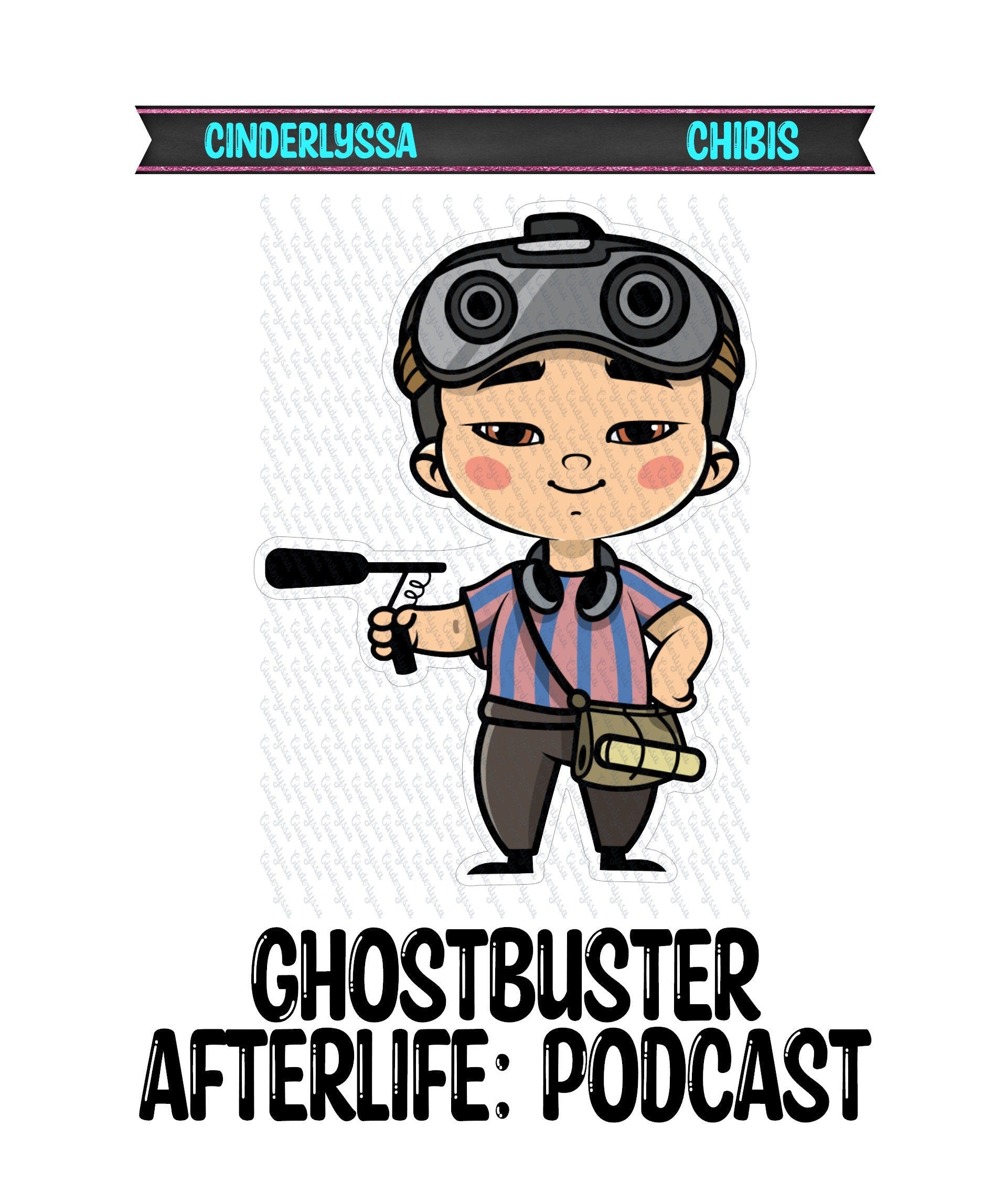 Ghostbuster Afterlife: Podcast Chibi Silicone Mold, Aroma Bead Molds, Car Freshener Mold, Premium Cardstock Images