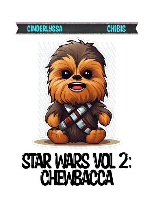 Star Wars Vol. 2 Chibi: Chewbacca Silicone Mold, Aroma Bead Molds, Car Freshener Mold, Premium Cardstock Images