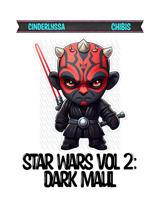 Star Wars Vol. 2 Chibi: Dark Maul Silicone Mold, Aroma Bead Molds, Car Freshener Mold, Premium Cardstock Images