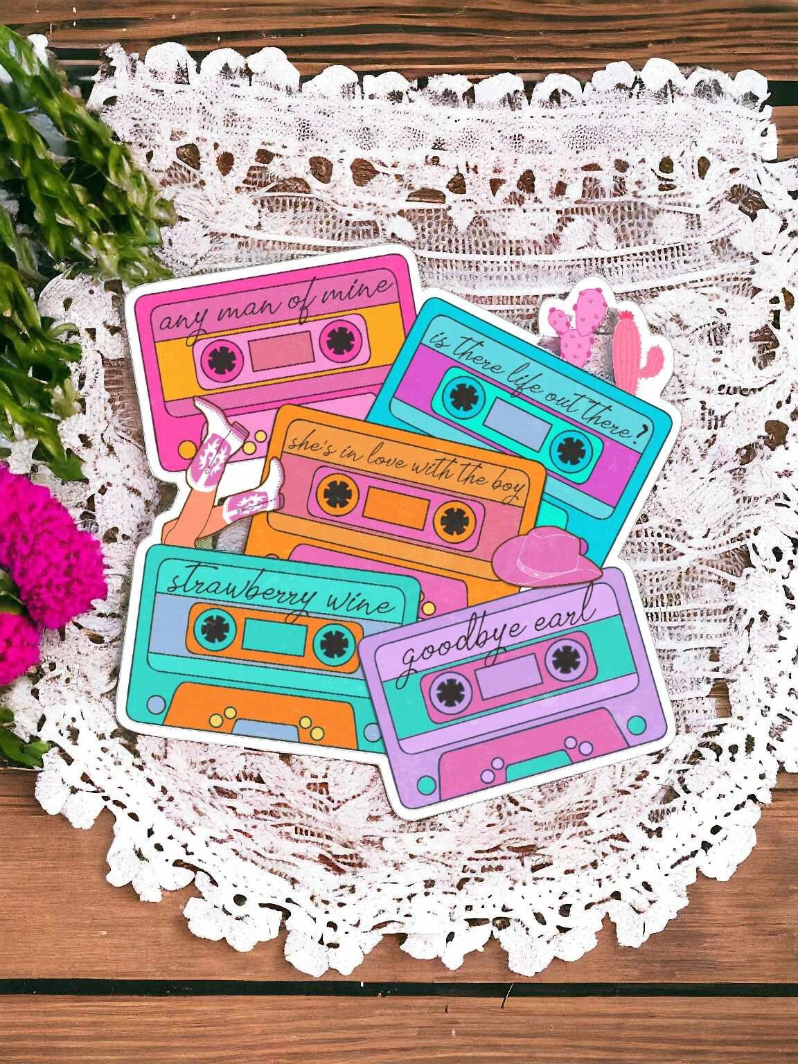 90's Country Music Cassette Tapes Pink Western Silicone Mold, Aroma Bead Molds, Car Freshener Mold, Premium Cardstock Images