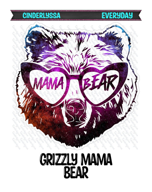 Grizzly Mama Bear Silicone Mold, Aroma Bead Molds, Car Freshener Mold, Premium Cardstock Images