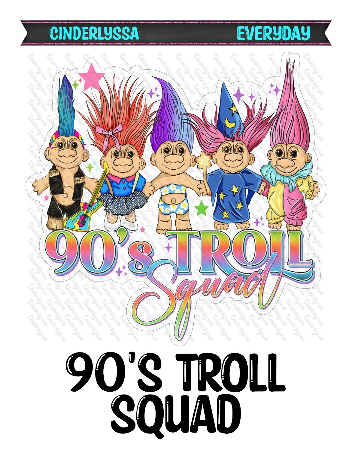 90's Troll Squad Silicone Mold, for Aroma Bead Molds, Car Freshener Mold, Premium Cardstock Images