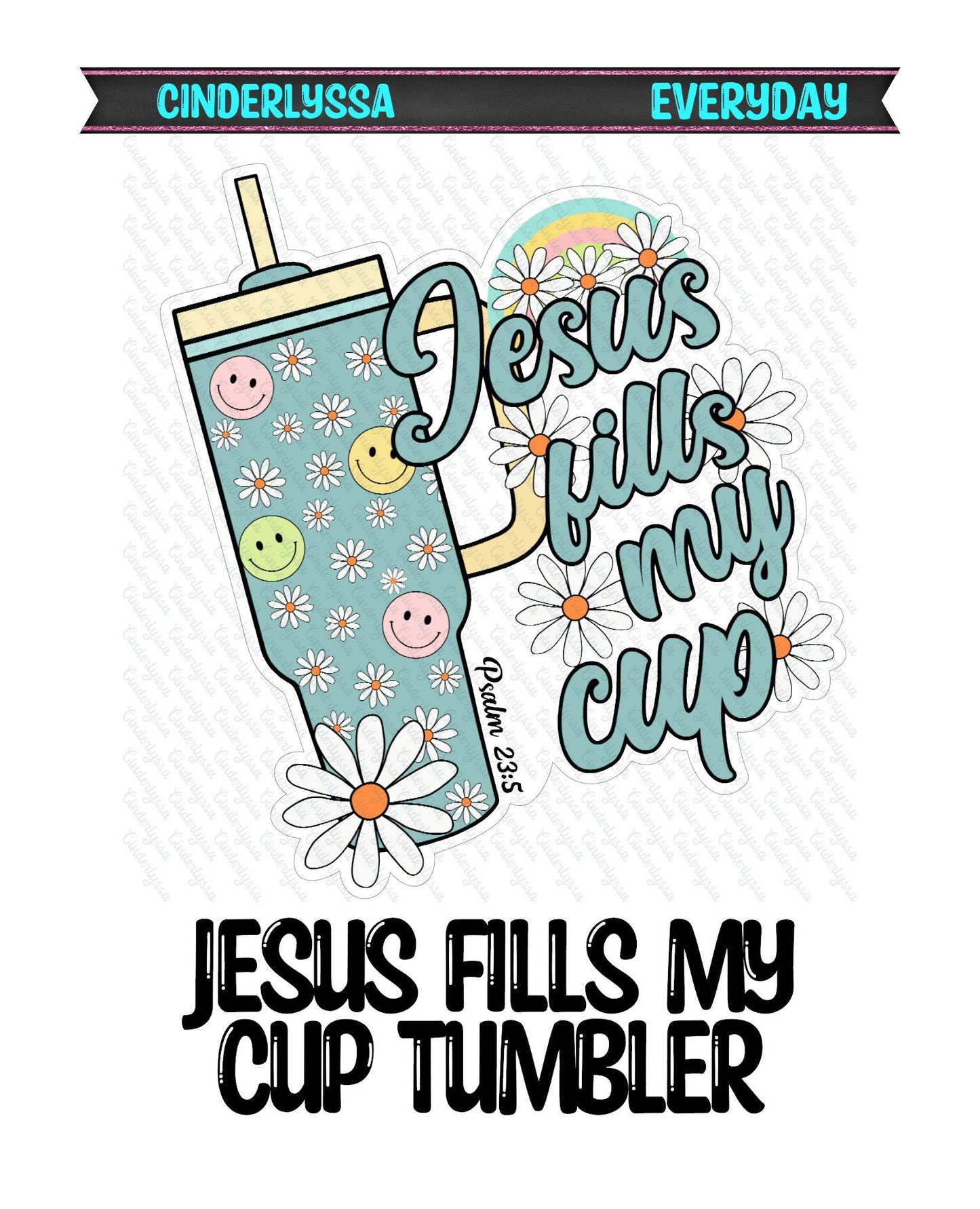 Jesus Fills my Cup Tumbler Silicone Mold, Aroma Bead Molds,Car Freshener Mold, Premium Cardstock Images