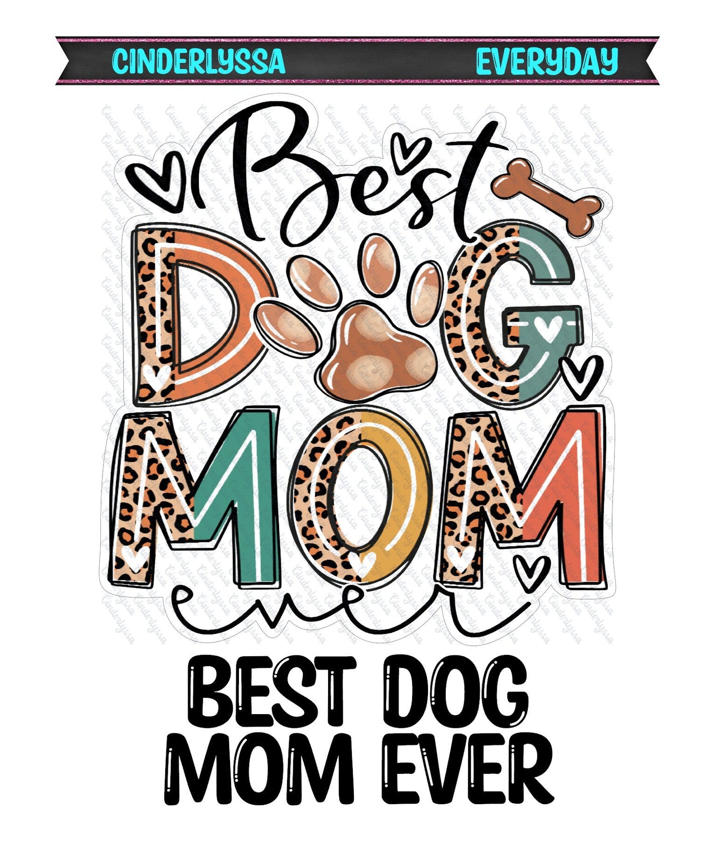 Best Dog Mom Ever Silicone Mold, Aroma Bead Molds, Car Freshener Mold, Premium Cardstock Images