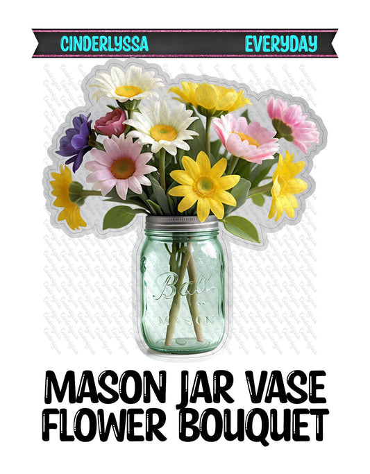 Mason Jar Vase Flower Bouquet Silicone Mold, Aroma Bead Molds, Car Freshener Mold, Honey pot